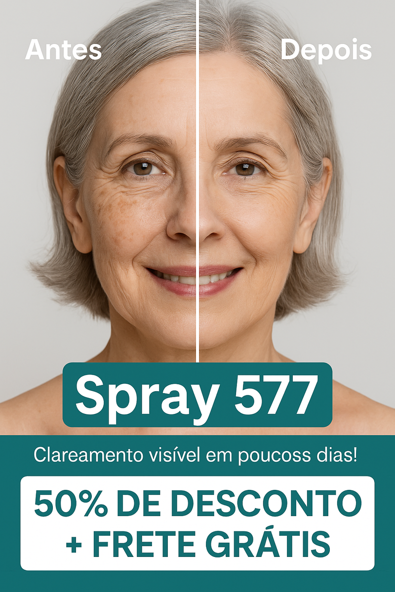 ClareSkin 577 — Spray Removedor de Manchas, Sol, Idade e Melasma! 50% DE DESCONTO + FRETE GRÁTIS!