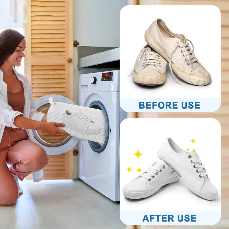 Saco de sapatos para máquina de lavar e secar roupa